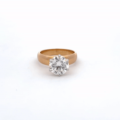 3 Carat Lab Grown Diamonds Round Solitaire Rings