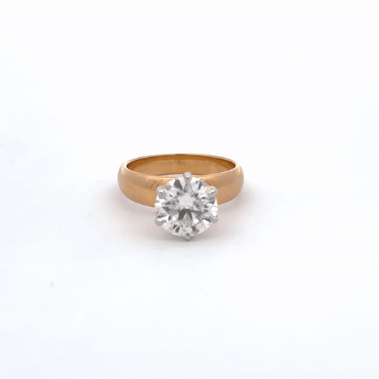 3 Carat Lab Grown Diamonds Round Solitaire Rings