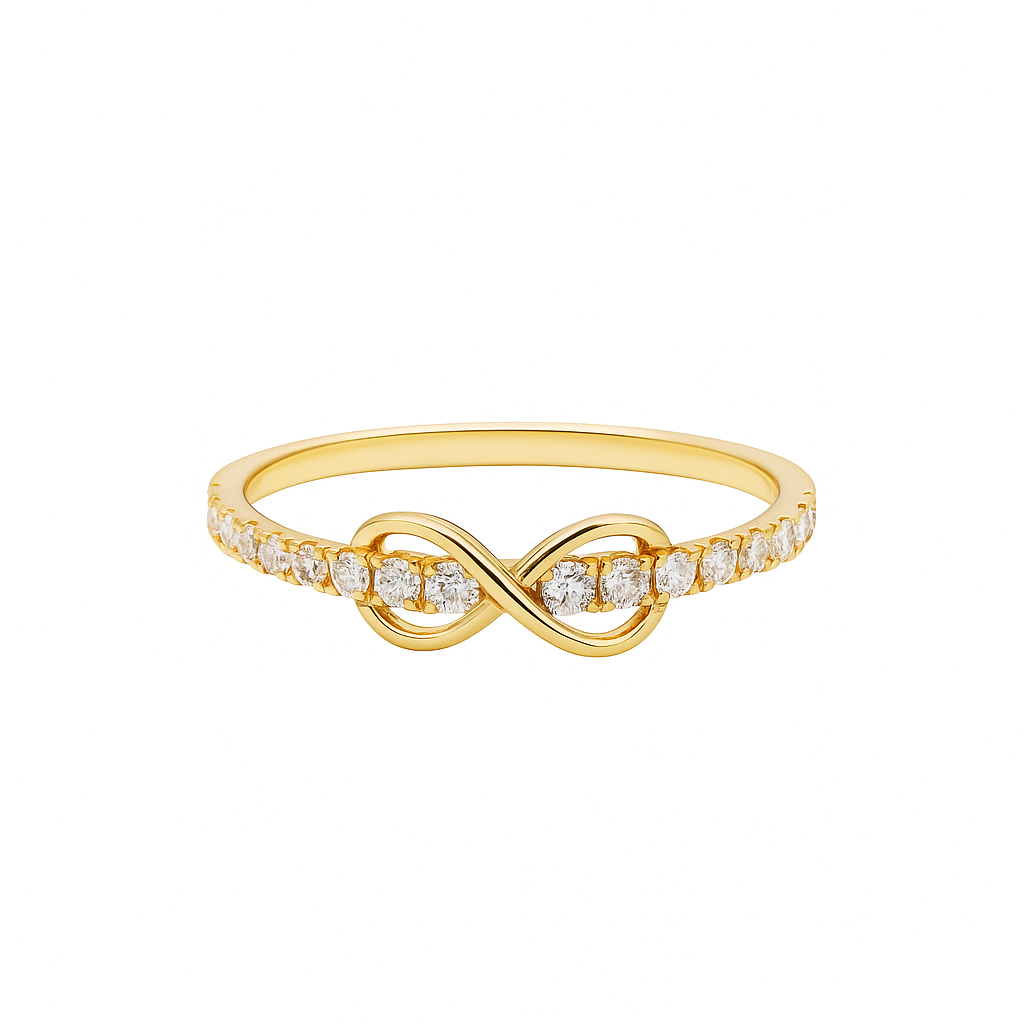 lab diamond infinity design ring