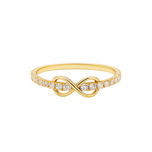 lab diamond infinity design ring