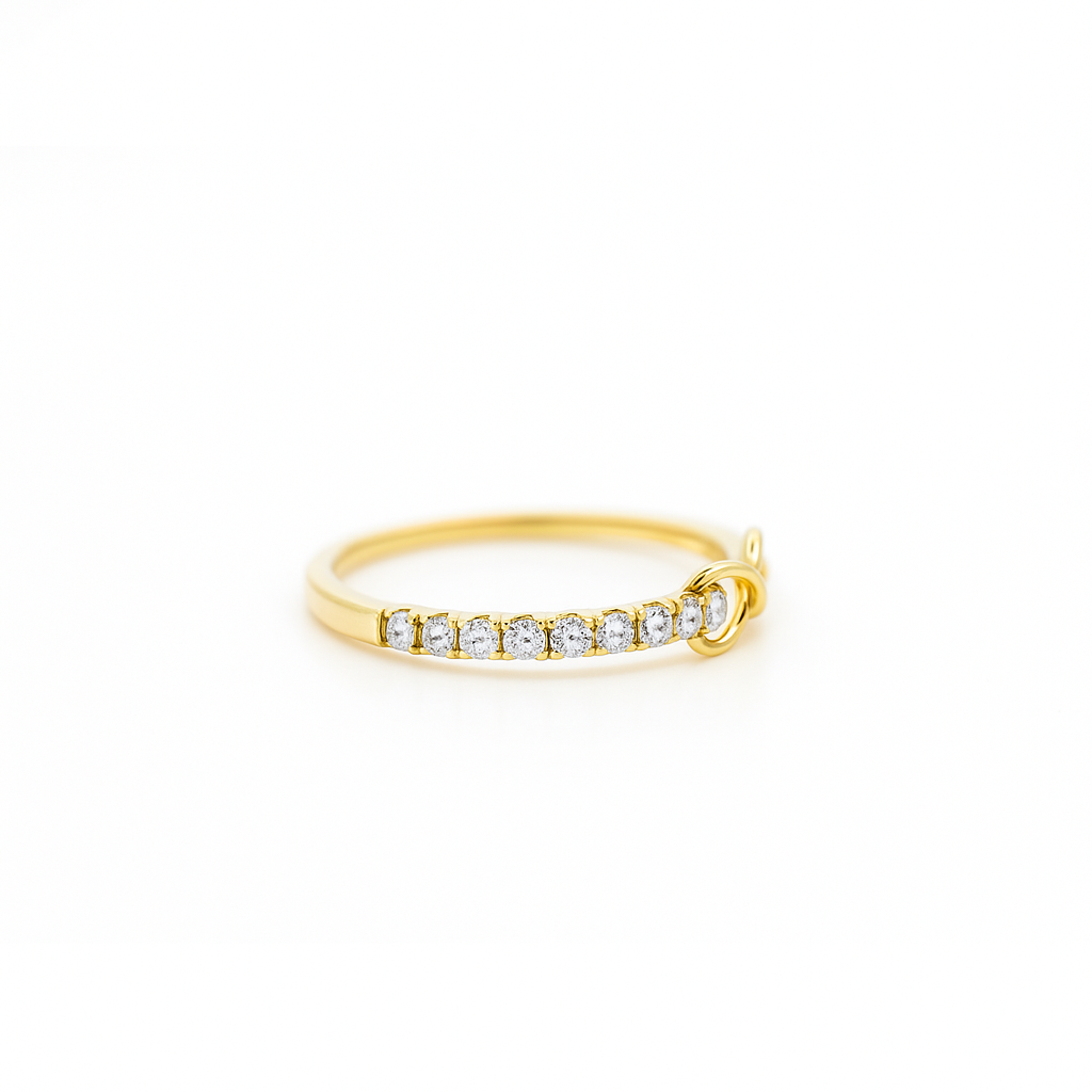 lab diamond infinity design ring with side visual