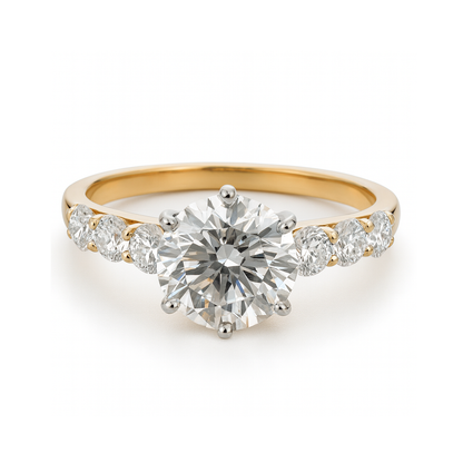labgrown solitaire round diamond ring