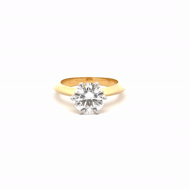 2 Carat Lab Grown Diamond  Round Brilliant Rings