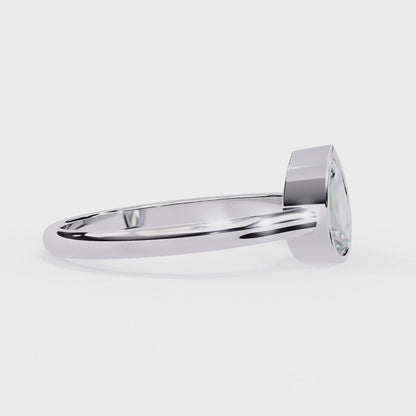 LGD Ring Pear Stone (0.58ct) In 14K Gold