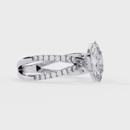 LGD Ring Marquise Stone (1.14ct) In 14K Gold