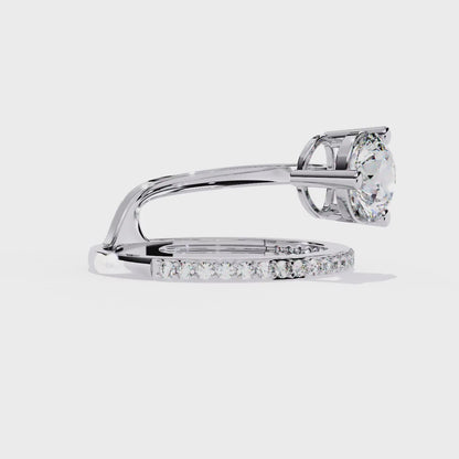 LGD Solitaire Ring Round  Stone (1.53ct )In 14k Gold