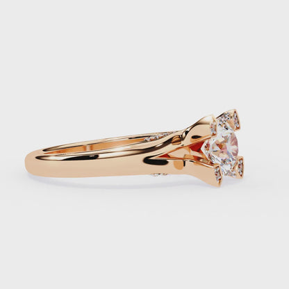 LGD Ring Round Stone (1.03ct) In 14K Gold