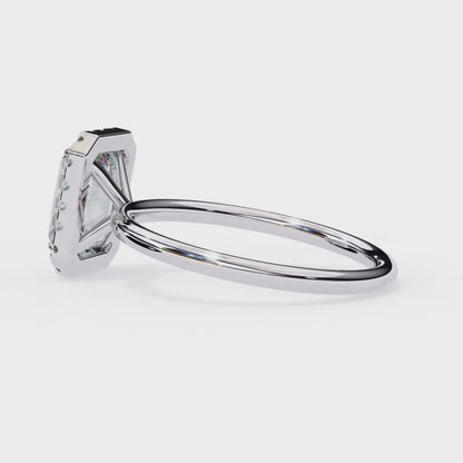 LGD Solitaire Ring Radiant Stone (2.0ct) In 14K Gold  #LGD-RT-CD116