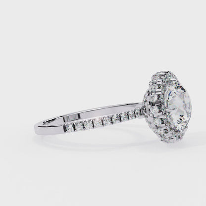 LGD Solitaire Ring Round Stone (2.9ct) In 14K Gold    #LGD-RD-CD012