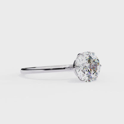 LGD Solitaire Ring Round Stone (1.92ct) In 14K Gold    #LGD-RD-CD086