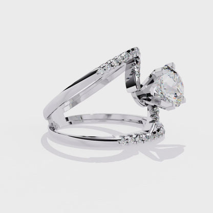 LGD Solitaire Ring Round  Stone (2.38ct) In 14K Gold  #LGD-RD-SR047