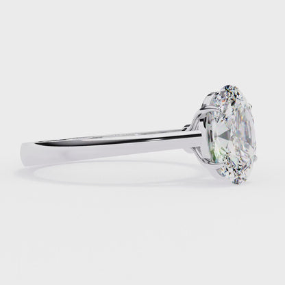 LGD Solitaire Ring Oval Stone (2.40ct) In 14K Gold      #LGD-OV-CD054