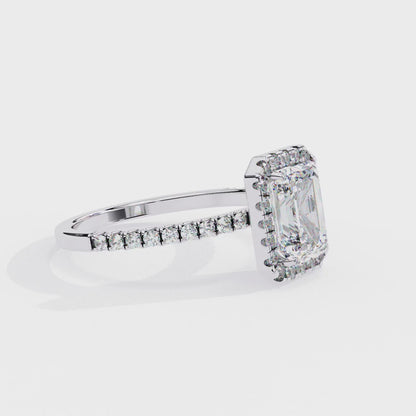 LGD Solitaire Ring Emerald Stone (2.08ct) In 14K Gold