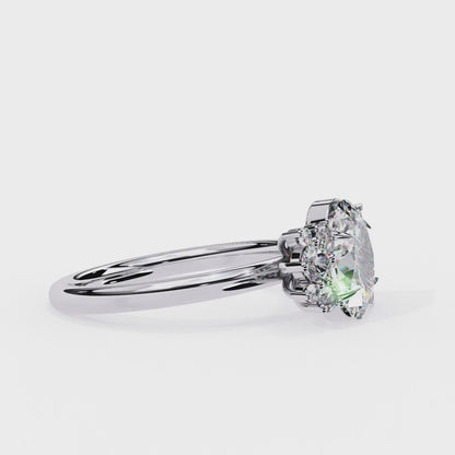 LGD Solitaire Ring Oval Stone (1.23ct) In 14K Gold     #LGD-OV-CD019