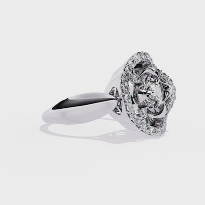 LGD  Ring Round  Stone (0.86ct) In 14K Gold   #LGD-RD-SR040