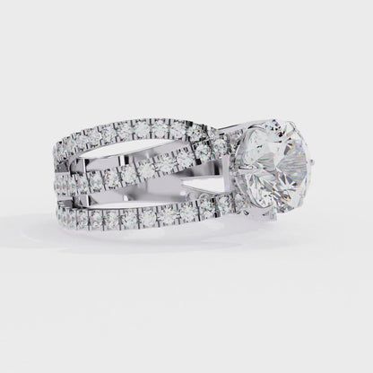 LGD Ring Round Stone (1.63ct) In 14K Gold   #LGD-RD-CD283