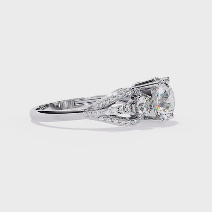 LGD Solitaire Ring Round Stone(1.72ct )In 14k Gold  #LGD-RD-SR020