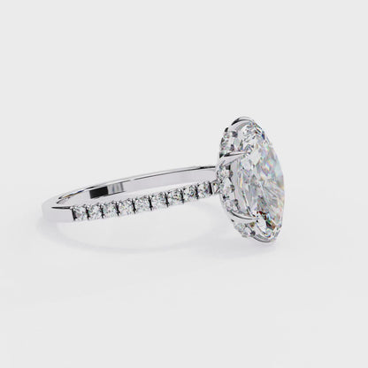 LGD Solitaire Ring Marquise Stone (1.73ct) In 14K Gold   #LGD-Mq-CD006