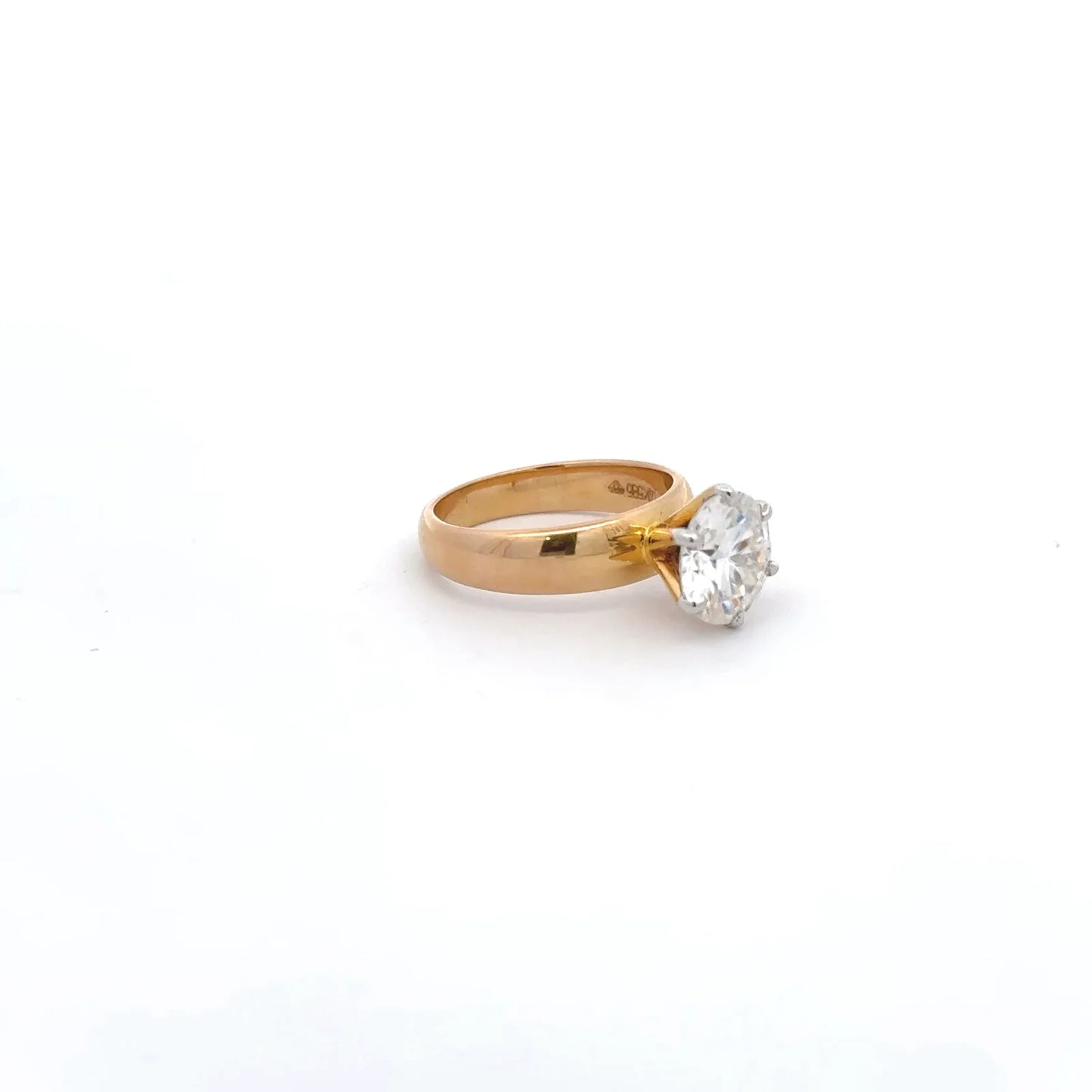 3 Carat Lab Grown Diamonds Round Solitaire Rings