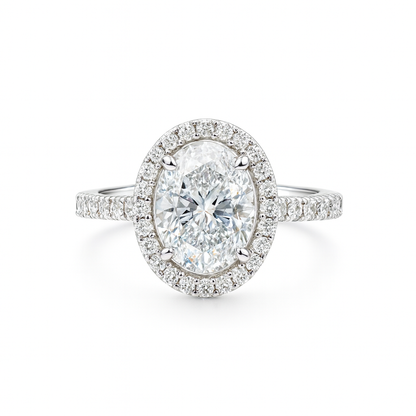 round lab grown diamond holo ring