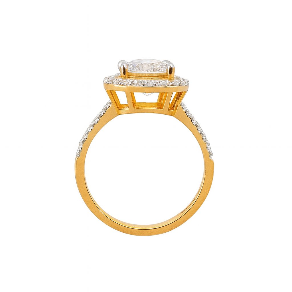 round labgrown diamond holo ring