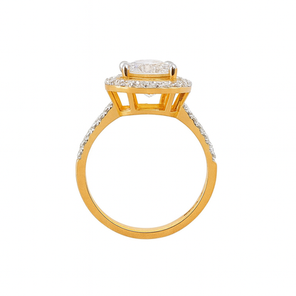 round labgrown diamond holo ring